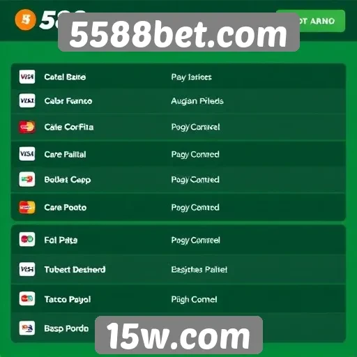 Métodos de pagamento aceitos pelo 5588bet.com